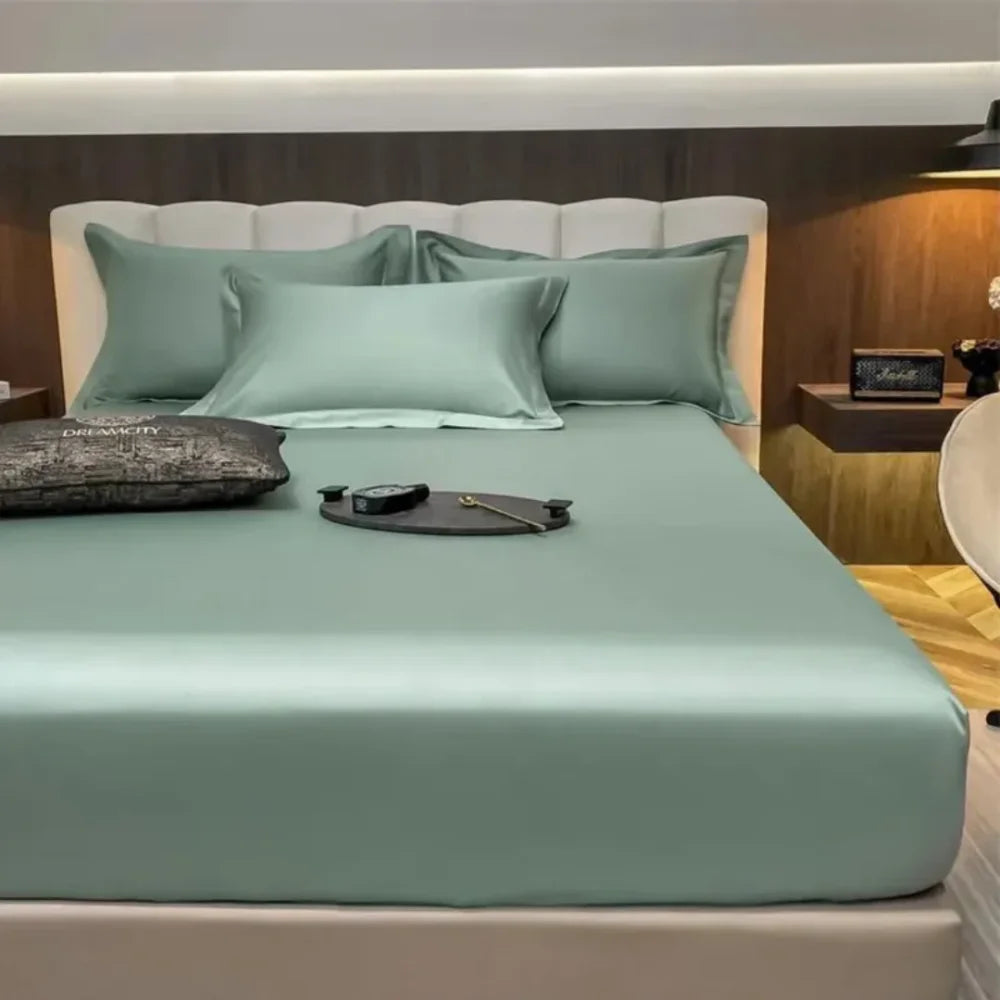 Jogo de Cama em Seda com 4 Peças - Âncora