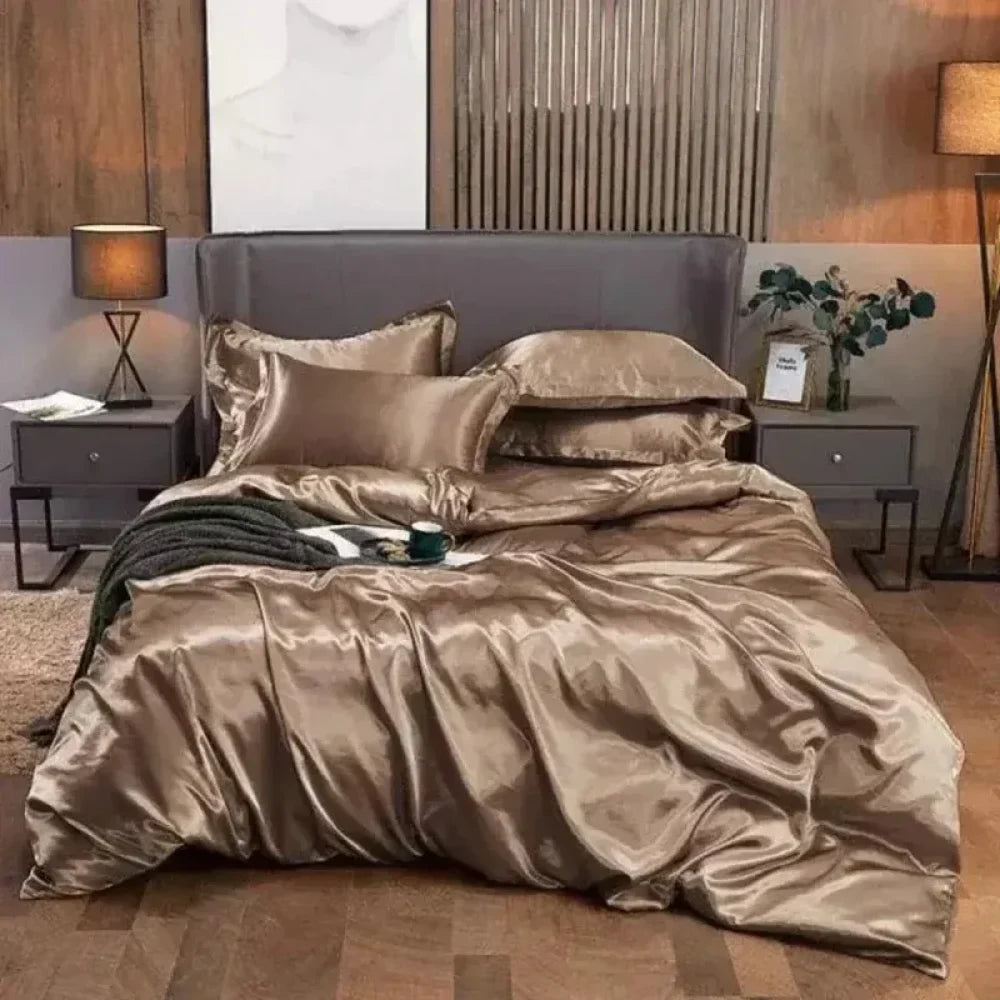 Conjunto de Roupas de Cama de Cetim - Âncora